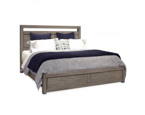 Modern Loft California King Panel Bed in Greystone