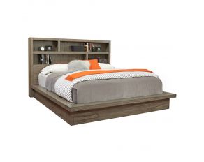 Modern Loft King Platform Bed in Greystone