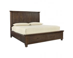 Hudson Valley Queen Panel Side Storage Bed in Chestnut