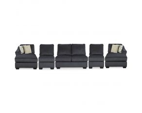 Eltmann 5-Piece Sectional with Left and Right Arm Facing Chaise in Slate Gray