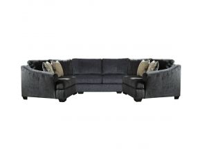 Eltmann 3-Piece Cuddler Sectional with Armless Loveseat in Slate Gray