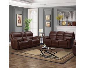 Sedrick Power Reclining Living Room Set in El Paso Walnut