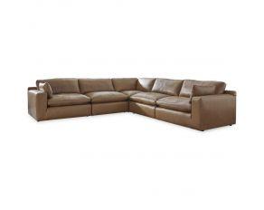 Emilia 5-Piece Sectional in Caramel