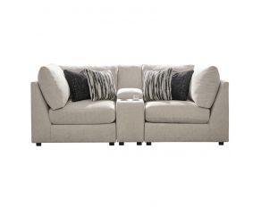 Kellway 3 Piece Sectional with Console in Bisque