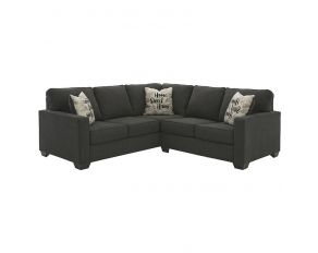 Lucina 2-Piece Sectional Left Arm Facing Sofa and Right Arm Facing Loveseat in Charcoal