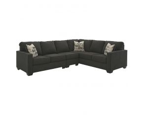 Lucina 3-Piece Sectional Right Arm Facing Sofa in Charcoal