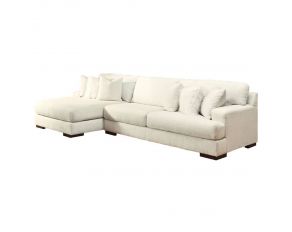 Zada 2-Piece Sectional with LAF Chaise in Ivory