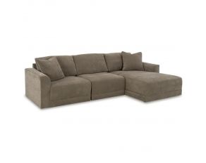 Raeanna 3-Piece Sectional Sofa with Right Arm Facing Chaise in Storm