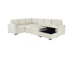 Millcoe 3-Piece Sectional with Pop Up Bed in Linen