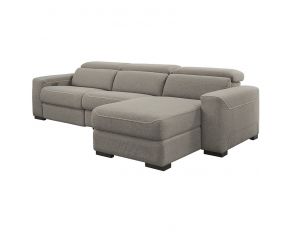 Mabton 3-Piece Power Reclining Sectional with RAF Chaise in Gray