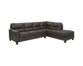 Navi 2-Piece Sectional with RAF Chaise in Smoke