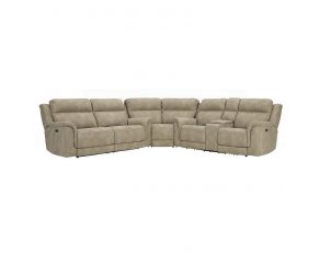 Next-Gen DuraPella 3-Piece Power Reclining with Console Sectional in Sand