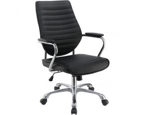Chase High Back Office Chair in Black and Chrome