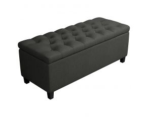 Lift Top Storage Bench in Charcoal
