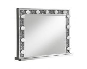Wilmer Rectangular Table Mirror with Lighting in Silver