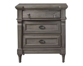 Alderwood 3 Drawer Nightstand in French Grey