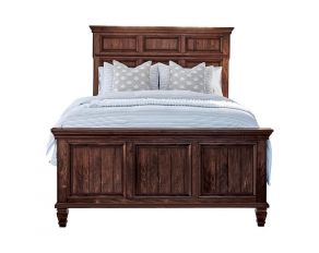 Avenue Queen Panel Bed in Weathered Burnished Brown