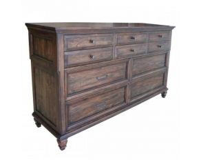 Avenue 10 Drawer Dresser in Weathered Burnished Brown