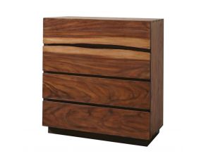 Winslow 4 Drawer Chest in Smokey Walnut and Coffee Bean