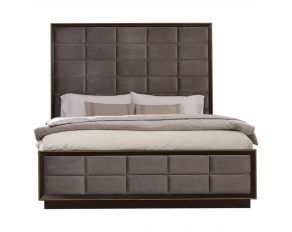 Durango Queen Upholstered Bed in Smoked Peppercorn and Grey