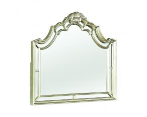 Heidi Arched Mirror in Metallic Platinum