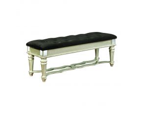 Heidi Upholstered Bench in Metallic Platinum