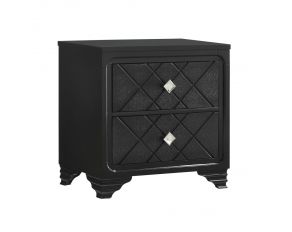 Penelope 2 Drawer Nightstand in Black