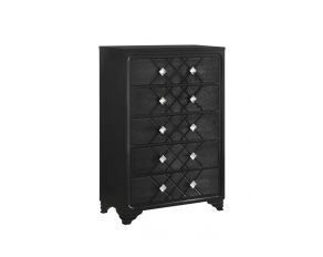 Penelope 5 Drawer Chest in Black