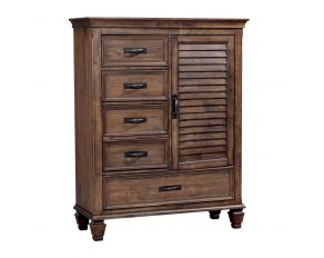 Franco 5 Drawer Man's Chest in Burnished Oak