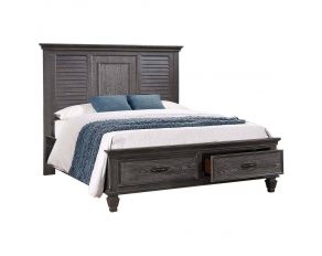 Franco King Platform Storage Bed in Weathered Sage