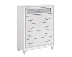 Barzini 5 Drawer Chest in White