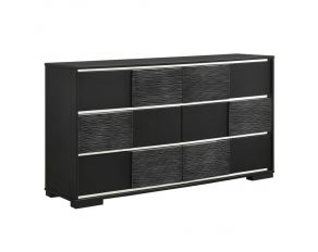 Blacktoft 6 Drawer Dresser in Black