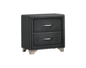 Melody 2 Drawer Upholstered Nightstand in Grey