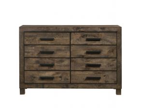 Woodmont 8 Drawer Dresser in Rustic Golden Brown