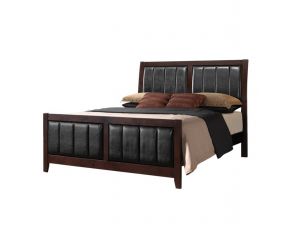 Carlton Full Upholstered Bed in Cappuccino And Black