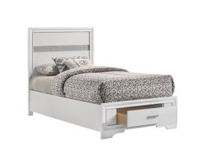 Miranda Twin 2 Drawer Storage Bed in White