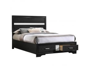 Miranda Full 2 Drawer Storage Bed in Black