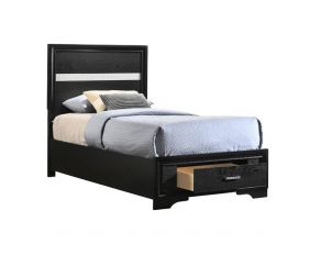 Miranda Twin 2 Drawer Storage Bed in Black