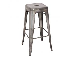 Acme Furniture Kiara Bar Stool in Antique Silver Finish - Set of 2