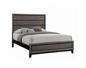 Watson California King Bed in Grey Oak And Black