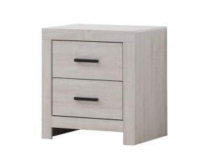 Brantford 2 Drawer Nightstand in Coastal White