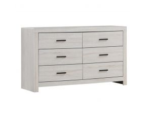 Marion 6 Drawer Dresser in Coastal White