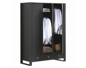 Alexis Wardrobe with Two Drawer in Espresso