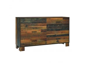 Sidney 6 Drawer Dresser in Rustic Pine