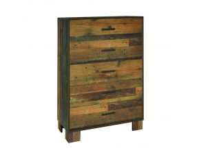 Sidney 5 Drawer Chest in Rustic Pine