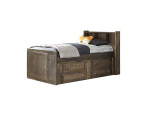 Wrangle Hill Twin Storage Bed in Gun Smoke