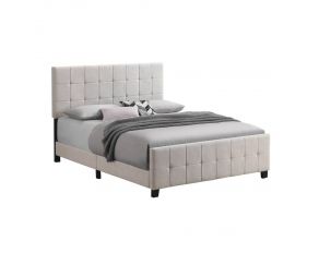 Fairfield Queen Upholstered Panel Bed in Beige