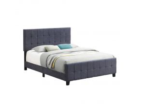 Fairfield Queen Upholstered Panel Bed in Dark Grey