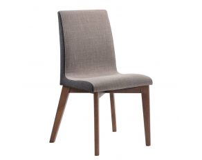 Redbridge Upholstered Side Chairs in Grey And Natural Walnut