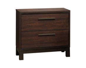 Coaster Edmonton Nightstand with Two Dovetail Drawers in Rustic Tobacco/ Dark Bronze
